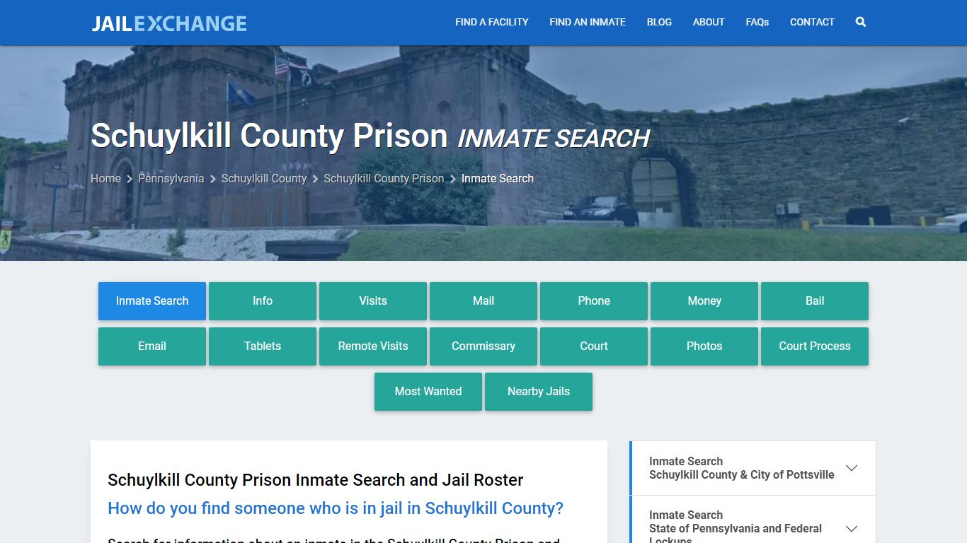 Schuylkill County Prison Inmate Search - Jail Exchange