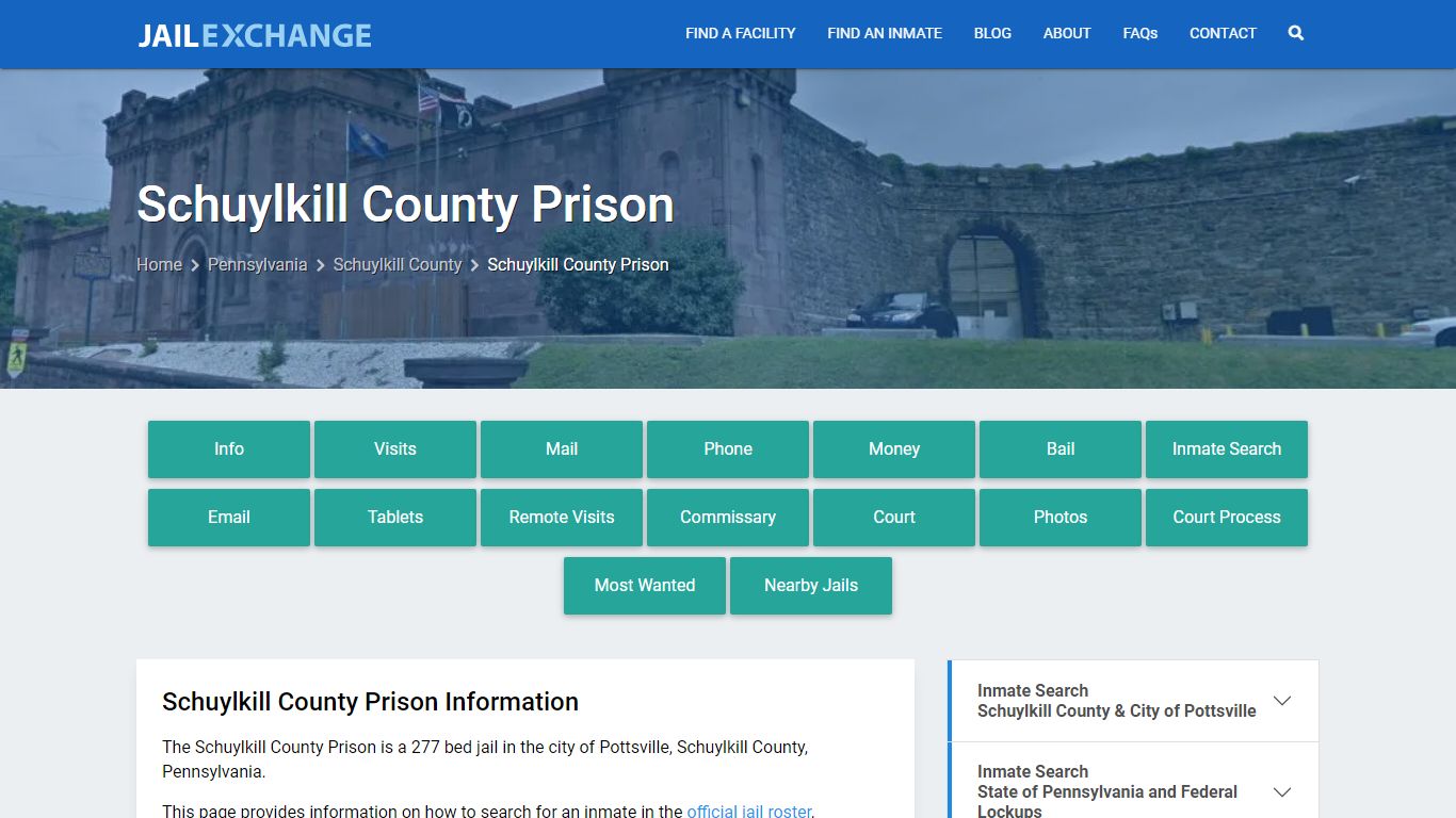 Schuylkill County Prison, PA Inmate Search, Information - Jail Exchange